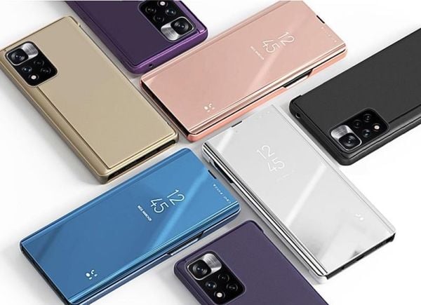 Hurtel Clear View Case etui Realme C33 pokrowiec z klapką sort