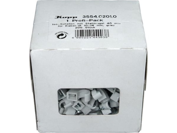 Nagelskena bunt Ø: 10-14 mm 355402010 grå, innehåll: 200 st