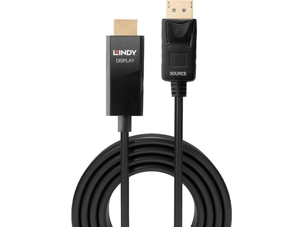 Lindy 40925, 1 m, DisplayPort, HDMI, Hanstik, Hanstik, Suora, Suora