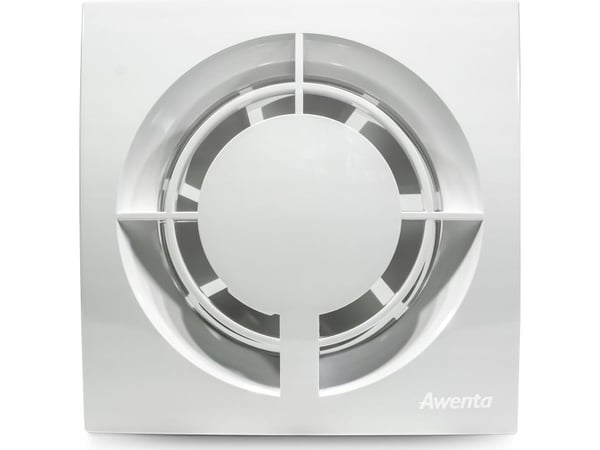 Awenta Fabio WFB125H ventilator, 13W, Ø125 mm, tidsur-bryter og fuktighetssensor, hvit
