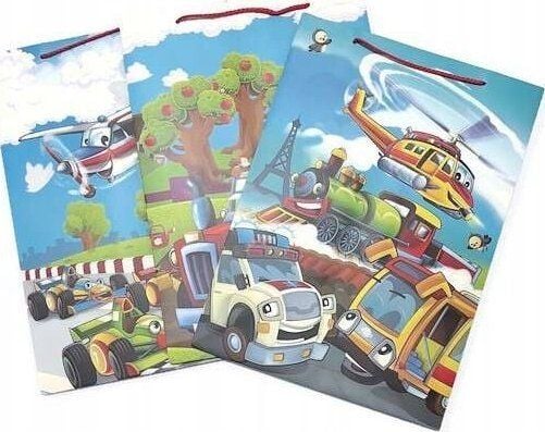 JU-PITER dekorativ gavepose 4 stk 26x32x25 cm JP 4606A bred bunn mix