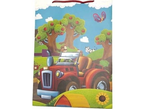 JU-PITER dekorativ gavepose 4 stk 26x32x25 cm JP 4606A bred bunn mix