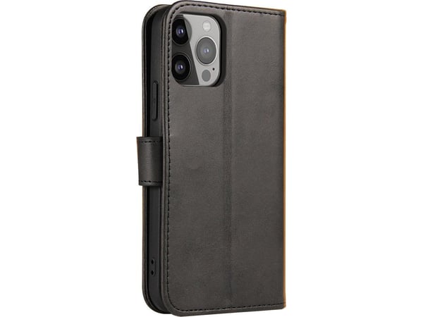 Hurtel Magnet Case veske for Vivo Y16 / Vivo Y02s deksel med klaff lommebokstativ sort