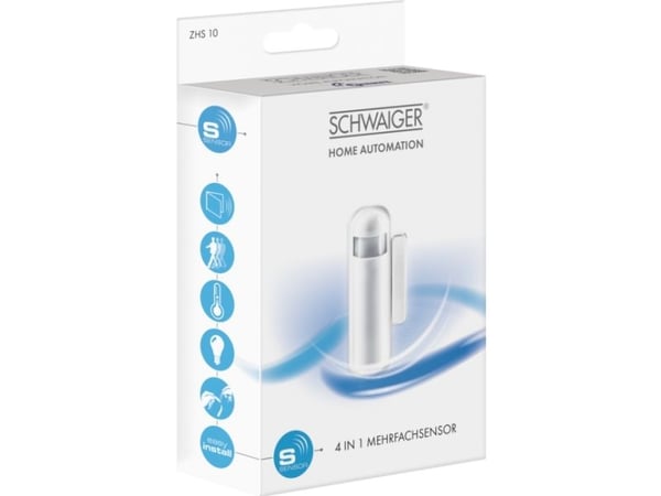 Schwaiger ZHS10, Motion, Temperatur, Hvit, Batteri, CR123A, 30 mm, 18 mm