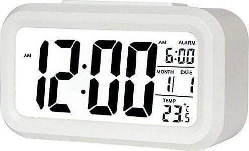 Vega vekkerklokke TRUSTY LARGE LCD hvit ZG21