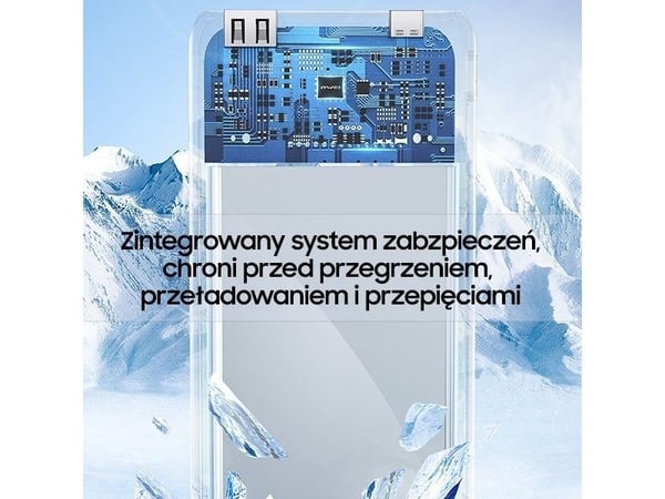 Powerbank Awei AWEI PowerBank P169K 20000mAh 22,5W svart/svart skjerm + PD/Lightning-kabler