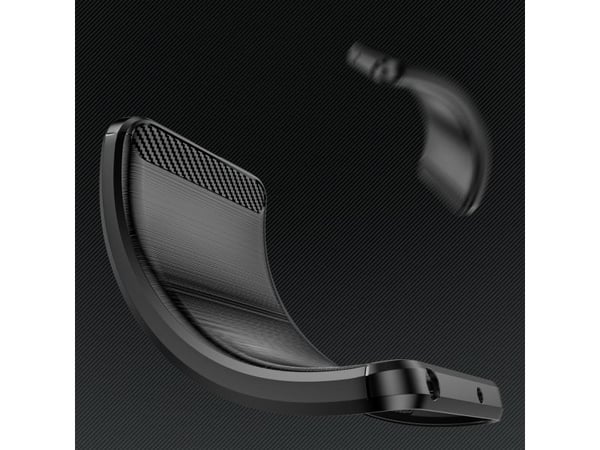 Carbon Case fleksibel silikonkaboncovers til Motorola Moto G Power 2023 - svart