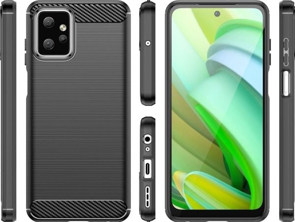 Hurtel Carbon Case tapauksessa Motorola Moto G Power 2023 joustava silikoni carbon tapauksessa lajittelu