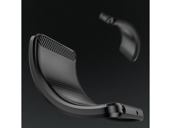 Carbon Case til Infinix Hot 12 Pro fleksibel silikon carbon-deksel - svart