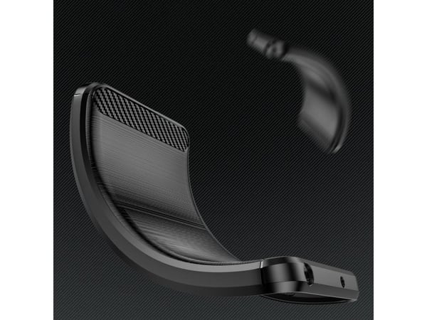 Carbon Case-deksel til Infinix Note 12i i fleksibel silikon-carbon - svart