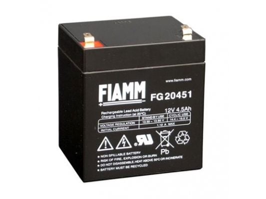 AGI 90498, Forseglet blysyre (VRLA), Svart, 4500 mAh, 12 V, 1 stykker, FIAMM FG20451