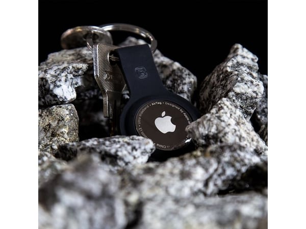 Crong silikonetui med nøkkelring til Apple AirTag (lilla)