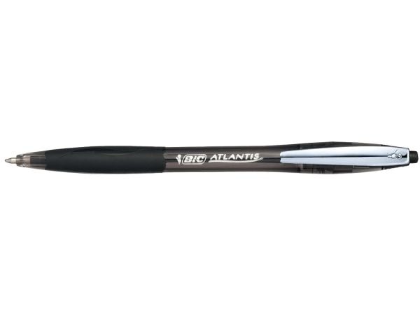 BIC ATLANTIS Soft - Kulepenn - svart - oljebasert blekk - 1 mm - medium - retraktil (1 stk.)