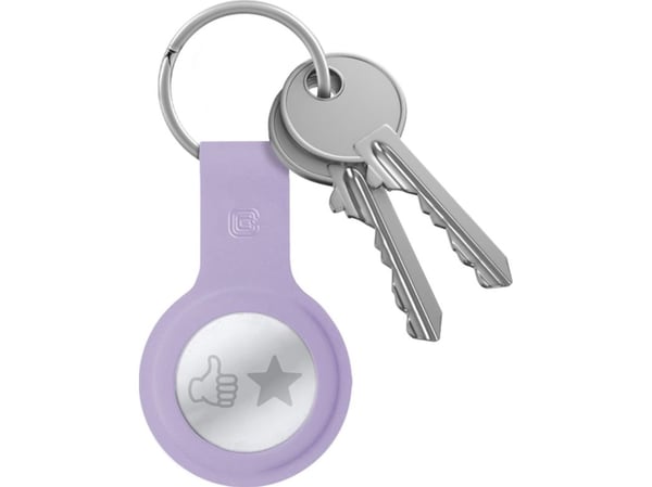 Crong Avaimenperä Silikoni Case avainrengas Apple AirTag (violetti)