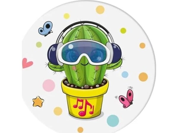 PopSockets Cool Cactus, Mobiltelefon/smarttelefon, Passiv holder, Hånd, Sort, Grønn, Hvit