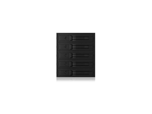 ICY BOX IB-565SSK - Harddisk - SAS - SATA - Serial ATA II - Serial ATA III - Sort - Aluminium - SATA (56005)
