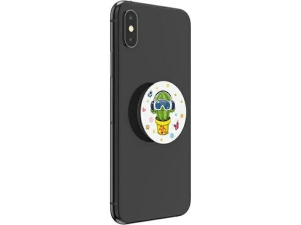 PopSockets Cool Cactus, Mobiltelefon/smarttelefon, Passiv holder, Hånd, Sort, Grønn, Hvit