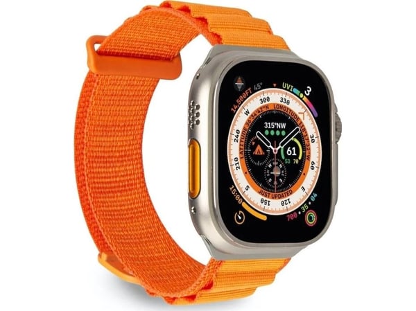 Puro EXTREME - Sløyfe for smart armbåndsur - 144 - 220 mm - pulsoransje - for Apple Watch Ultra