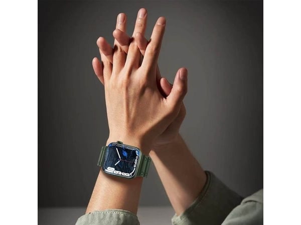 Hurtel Strap Trippel beskyttelsesrem Apple Watch SE, 8, 7, 6, 5, 4, 3, 2, 1 (41, 40, 38 mm) armbåndsrem grønn
