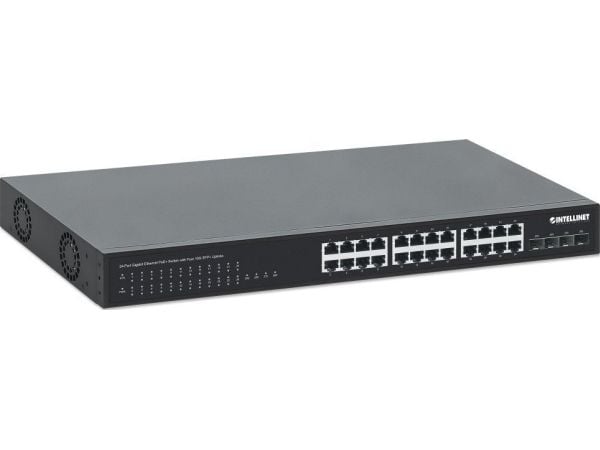 Switch Intellinet Network Solutions Uadministrert switch Intellinet 24x 10/100/1000 Mbps PoE+ 370W + 4x SFP+ 10G Uplink, Rack 19"