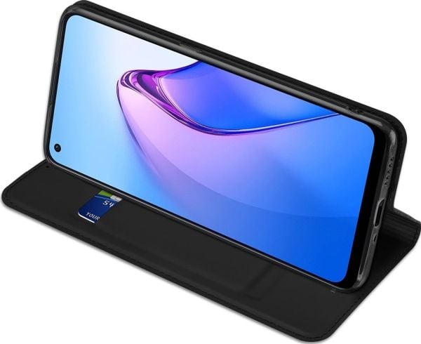Dux Ducis Skin Pro-deksel for Oppo Reno 8 - flip cover kortholder stativ - svart