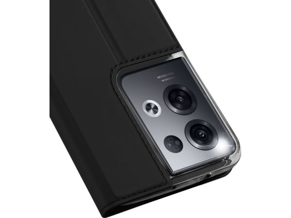 Dux Ducis Skin Pro-deksel til Oppo Reno 8 Pro - flip cover kortholder/stativ - svart