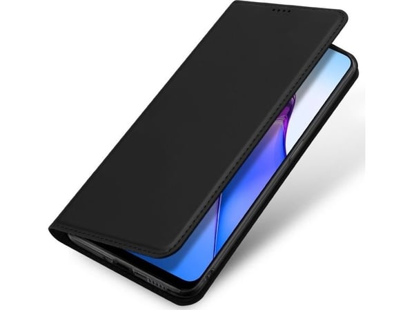 Dux Ducis Skin Pro-deksel til Oppo Reno 8 Pro - flip cover kortholder/stativ - svart