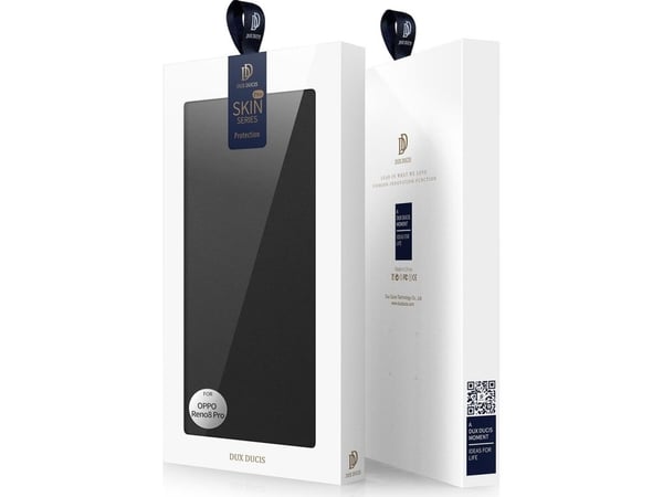 Dux Ducis Skin Pro-deksel til Oppo Reno 8 Pro - flip cover kortholder/stativ - svart