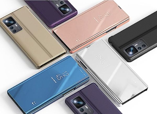 Clear View-deksel til Xiaomi 12T Pro / Xiaomi 12T flip - svart