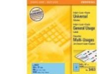 Avery Universal Labels, Blue 105x37mm, 105 x 37, 1600 kpl, 100 arkkia