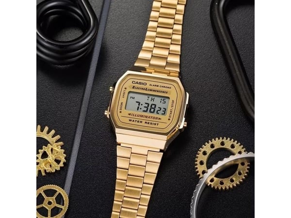 Zegarek Casio ZEGAREK MĘSKI CASIO A168WG-9W (zd088b) - KLASYKA