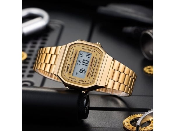 Zegarek Casio ZEGAREK MĘSKI CASIO A168WG-9W (zd088b) - KLASYKA