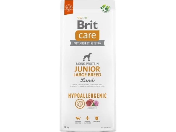 Brit Care Dog Hypoallergenic Junior Large Breed, Lamb, 12 kg