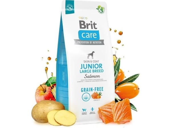 Brit Care Dog Grain-free Junior Large Breed, Salmon, 12 kg