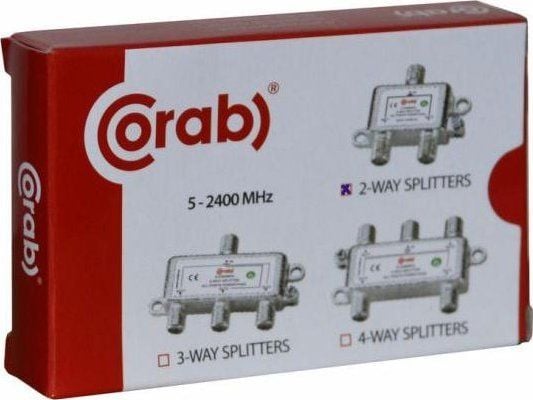 CORAB Signal splitter splitter 5-2400Mhz 2 utganger effektpass CORAB