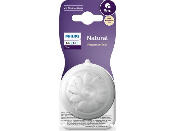 Philips AVENT Natural Response SCY966/02 Natural Response flaskesmokk, Ortodontisk, Anti-kolikkventil, 2 stykker