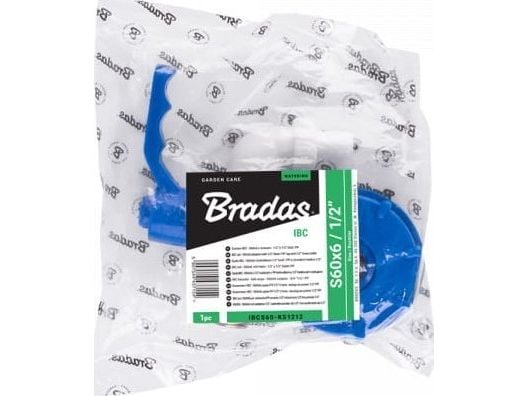 Bradas forgreningssett blått S60x6Z med kran 1/2"x1/2" kobber/stål-PPR IBCS60-KS1212