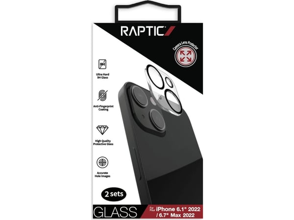 Raptic RAPTIC X-DORIA CAMERA PROTECTOR GLASS 2X HERDET GLASS IPHONE 14 FOR KAMERA LENS