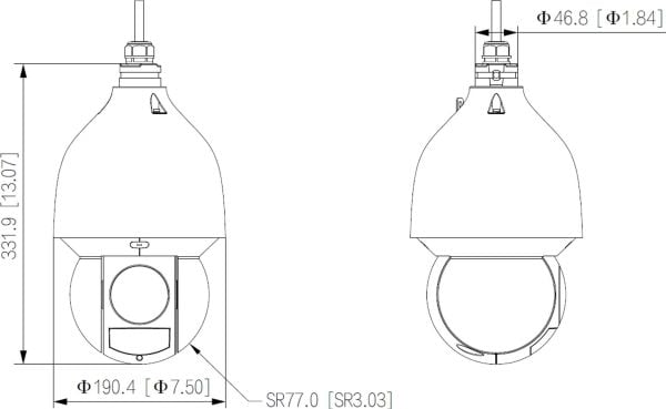 Dahua Technology WizSense SD5A232GB-HNR, IP-turvakamera, Sisätila ja ulkotila, Langallinen, CE: EN55032/EN55024/EN50130-4 FCC: Part15 subpartB, ANS...