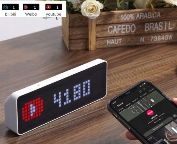Ulanzi sääasema WiFi PIXEL-kello TC001