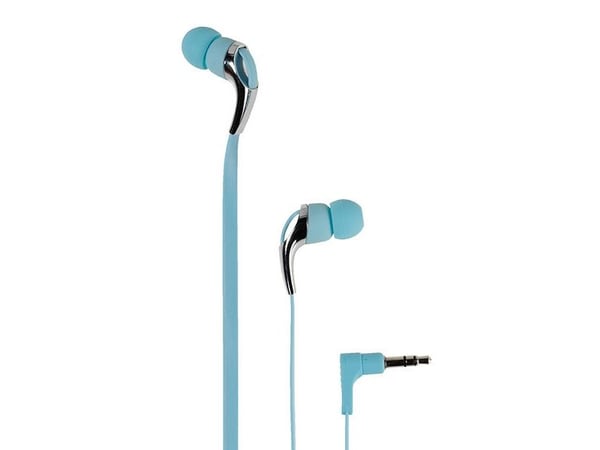 Vivanco Neon Buds, Hodetelefoner, In-ear, Musikk, Blå, Metallisk, 1,2 m, Koblet med ledninger (ikke trådløs)