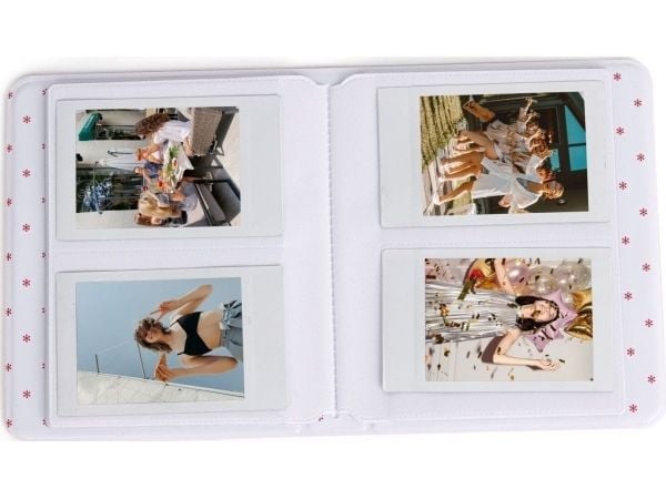 LoveInstant Photo Album 64 stk for Fujifilm INSTAX Mini 12 11 40 9 8 7s EVO LiPlay Link 2 SE / Pastell Pink