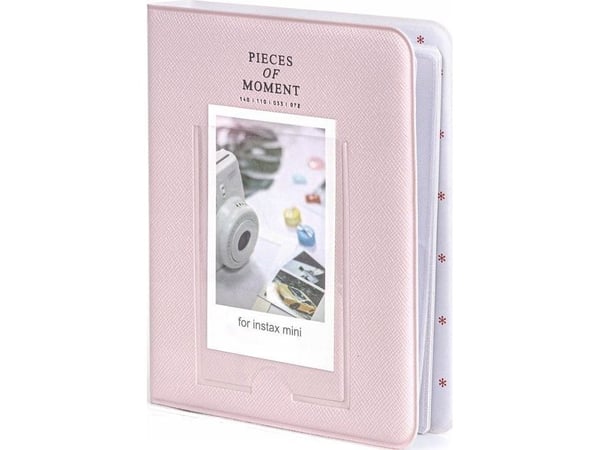 LoveInstant fotoalbum 64 bilder för Fujifilm INSTAX Mini 12/11/40/9/8/7s EVO LiPlay Link 2 SE - pastellrosa