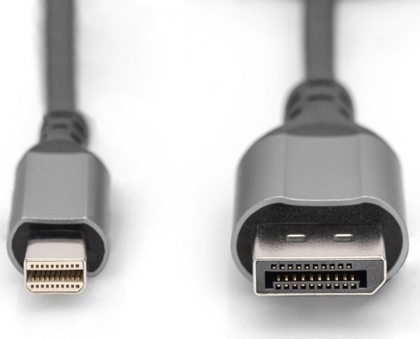 Digitus DB-340106-020-S, 2 m, Mini DisplayPort, DisplayPort, Uros, Uros, 7680 x 4320 pikseliä