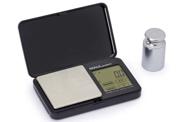 Maul lommevekt MAULpocket II 500 g veieområde 500 g batteridrevet sort 1611590