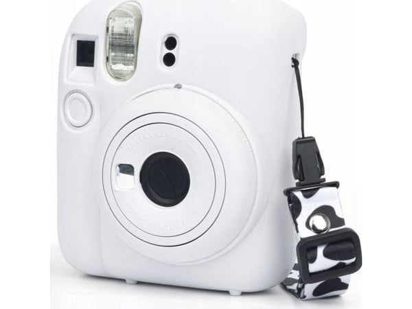 LoveInstant etui/futteral til Fujifilm Fuji Instax Mini 12, silikon, hvit