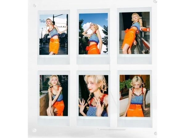 Ram LoveInstant stående for 6 bilder – fotokortramme til Fujifilm Instax Mini / Xiaomi / Polaroid / Canon / Hp / Kodak – Zink