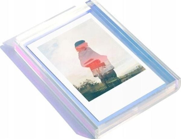 LoveInstant fotoplass stående for Fuji Instax Mini / Polaroid / Kodak / Hp / Xiaomi / Canon / Zink - gjennomsiktig - glitrende