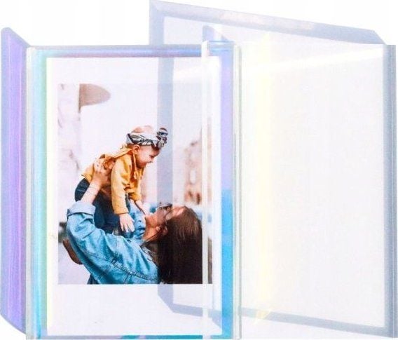 LoveInstant fotoplass stående for Fuji Instax Mini / Polaroid / Kodak / Hp / Xiaomi / Canon / Zink - gjennomsiktig - glitrende