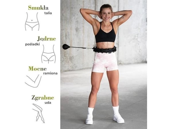 HMS hula hoop med knopper og vekter HHW12 svart